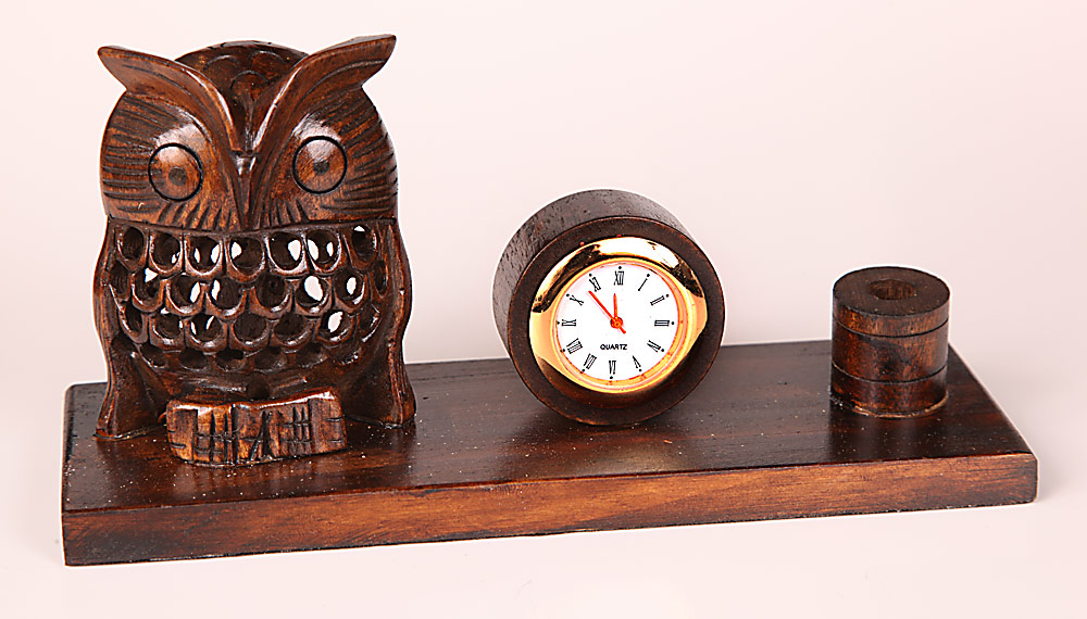 foto stoln� hodiny se sovou